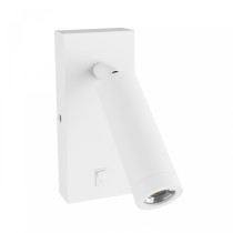 SPECTRUM - MADARA SLIM nástenné bodové svietidlo MR11 IP20 Ø38x95mm / 140x60x25mm 250V - Biele