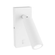 SPECTRUM - MADARA SLIM nástenné bodové svietidlo MR11 IP20 Ø38x95mm / 140x60x25mm 250V - Biele
