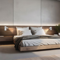 SPECTRUM - MADARA SLIM nástenné bodové svietidlo MR11 IP20 Ø38x95mm / 140x60x25mm 250V - Biele