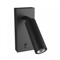 SPECTRUM - MADARA SLIM nástenné bodové svietidlo MR11 IP20 Ø38x95mm / 140x60x25mm 250V - Čierne