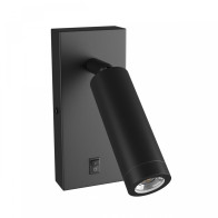 SPECTRUM - MADARA SLIM nástenné bodové svietidlo MR11 IP20 Ø38x95mm / 140x60x25mm 250V - Čierne