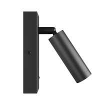 SPECTRUM - MADARA SLIM nástenné bodové svietidlo MR11 IP20 Ø38x95mm / 140x60x25mm 250V - Čierne