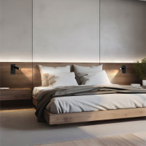 SPECTRUM - MADARA SLIM nástenné bodové svietidlo MR11 IP20 Ø38x95mm / 140x60x25mm 250V - Čierne
