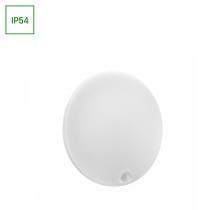 SPECTRUM - NYMPHEA PROXI 18W - plafónové svietidlo 120° IP54 Ø300x60mm 230V Neutrálna biela / 4000°K - Biele / PIR Senzor
