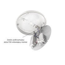 SPECTRUM - NYMPHEA CITY PRO 24W  - plafónové svietidlo 120° IK10 IP65 Ø330X79mm 230V CCT - Biele / Záruka 5 rokov