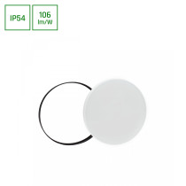 SPECTRUM - NYMPHEA RINGS 32W - plafónové svietidlo 115° IP54 Ø380x55mm 230V Teplá biela / 3000°K - Biely + Čierny lem