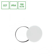 SPECTRUM - NYMPHEA RINGS 18W - plafónové svietidlo 115° IP54 Ø250x52mm 230V CCT - Biely + Čierny lem