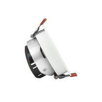 SPECTRUM - FIALE COMFORT anti-reflexné zapustené kruhové nastaviteľné svietidlo IP20 Ø85x50mm 250V - Bielo / Strieborné