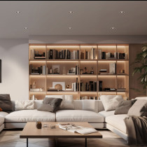 SPECTRUM - FIALE COMFORT anti-reflexné zapustené kruhové nastaviteľné svietidlo IP20 Ø85x50mm 250V - Bielo / Strieborné