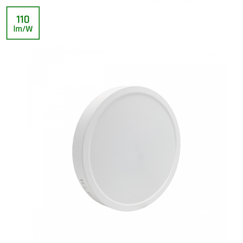 SPECTRUM - ALGINE DOWNLIGHT prisadený kruhový panel 24W 120° IK06 IP20 288x38MM 230V Neutrálna biela / 4000°K - Biely