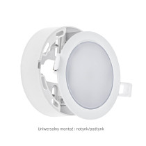 SPECTRUM - ALGINE DOWNLIGHT 2V1 povrchové / zapustené kruhové svietidlo 6W 560LM 230V IP20 Teplá biela / 3000°K