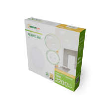 SPECTRUM - ALGINE DOWNLIGHT 2V1 povrchové / zapustené kruhové svietidlo 18W 1900LM 230V IP20 Neutrálna biela / 4000°K
