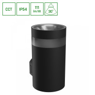SPECTRUM - TORRE RING ROUND 9W - fasádne jednosmerné svietidlo 30° IP54 Ø99x78x156mm 230V CCT - Čierne