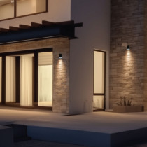 SPECTRUM - TORRE RING ROUND 9W - fasádne jednosmerné svietidlo 30° IP54 Ø99x78x156mm 230V CCT - Čierne