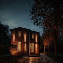 SPECTRUM - TORRE RING ROUND 18W - fasádne obojsmerné svietidlo 30° IP54 Ø99x78x244mm 230V CCT - Čierne