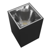 SPECTRUM - TORRE SQUARE 18W - fasádne jednosmerné svietidlo 30° IP54 Ø99x78x114mm 230V CCT - Čierne