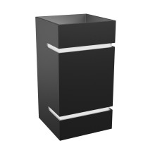 SPECTRUM - SQUALLA LUMO SQUARE- fasádne svietidlo G9 IP20 80x150mm 250V - Čierne