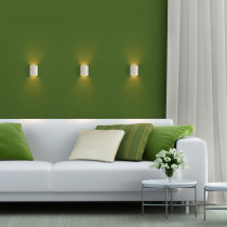 SPECTRUM - SQUALLA - fasádne svietidlo G9 IP20 101x81x100mm 250V - Bielo / Zlaté