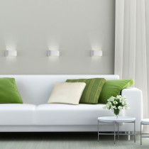 SPECTRUM - SQUALLA - fasádne svietidlo G9 IP20 80x80x160mm 250V - Bielo / Zlaté