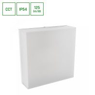 SPECTRUM - SCATOLLO 20W - fasádne svietidlo 180° IP54 250x250x75mm 230V CCT - Biele