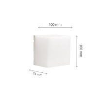SPECTRUM - SCATOLLO 5W - fasádne svietidlo 180° IP54 100x100x75mm 230V CCT - Biele