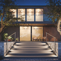 SPECTRUM - ENCANTA ASYMMETRIC 6W zapustené fasádne svietidlo IP54 230x84x60mm 230V CCT - Čierne