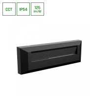 SPECTRUM - ENCANTA ASYMMETRIC 6W povrchové fasádne svietidlo IP54 230x80x30mm 230V CCT - Čierne