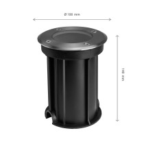 SPECTRUM - LUKKA CONNECT nájazdové svietidlo IP67 Ø108X140mm 250V GU10 - Sivé