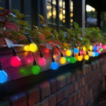 SPECTRUM - GARLAND 5M závesná girlanda INT/EXT 10xE27 IP44 5000mm / rozostup 0,5m 250V - Čierna