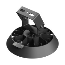 SPECTRUM - PLATEO 3 HIGH BAY 100W - priemyselné svietidlo 90° IP65 Ø250x120mm 230V Neutrálna biela / 4000°K - Čierne / 1-10V