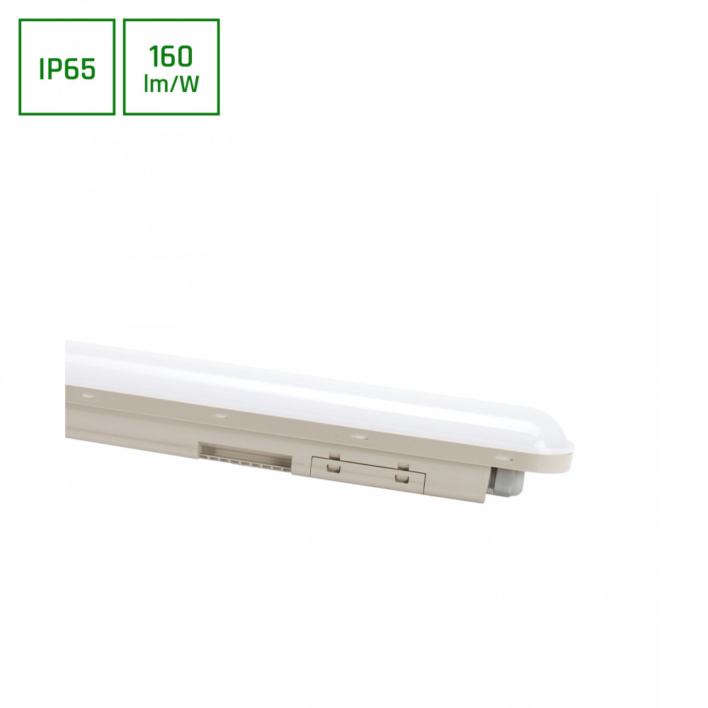 SPECTRUM - LIMEA CONNECT 600 - 25W hermetické svietidlo IK08 IP65 600x64x60mm 230V Neutrálna biela / 4000°K - Sivé