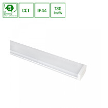 SPECTRUM - LIMEA PRISMATICA 1200 - 40W/30W/20W hermetické svietidlo 100° IK10 IP44 1200x115x60mm 230V 3CCT - Biele