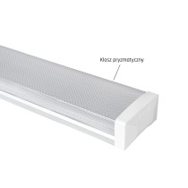 SPECTRUM - LIMEA PRISMATICA 1200 - 40W/30W/20W hermetické svietidlo 100° IK10 IP44 1200x115x60mm 230V 3CCT - Biele