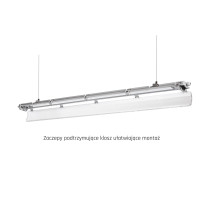 SPECTRUM - LIMEA SLIM 2x1200 - LED trubicové svietidlo 1310x90x63mm - IP65 - G13 - 250V - Sivé