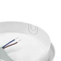 SPECTRUM - TECHNIC OVAL LED 20W - technické svietidlo 120° IP54 270x145x75mm 230V Neutrálna biela / 4000°K - Biele / PIR senzor