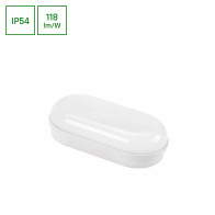 SPECTRUM LED - TECHNIC OVAL LED 8W - technické svietidlo 120° IK10 IP54 157x80x46mm 230V Neutrálna biela / 4000°K - Biele