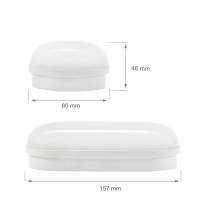 SPECTRUM LED - TECHNIC OVAL LED 8W - technické svietidlo 120° IK10 IP54 157x80x46mm 230V Neutrálna biela / 4000°K - Biele