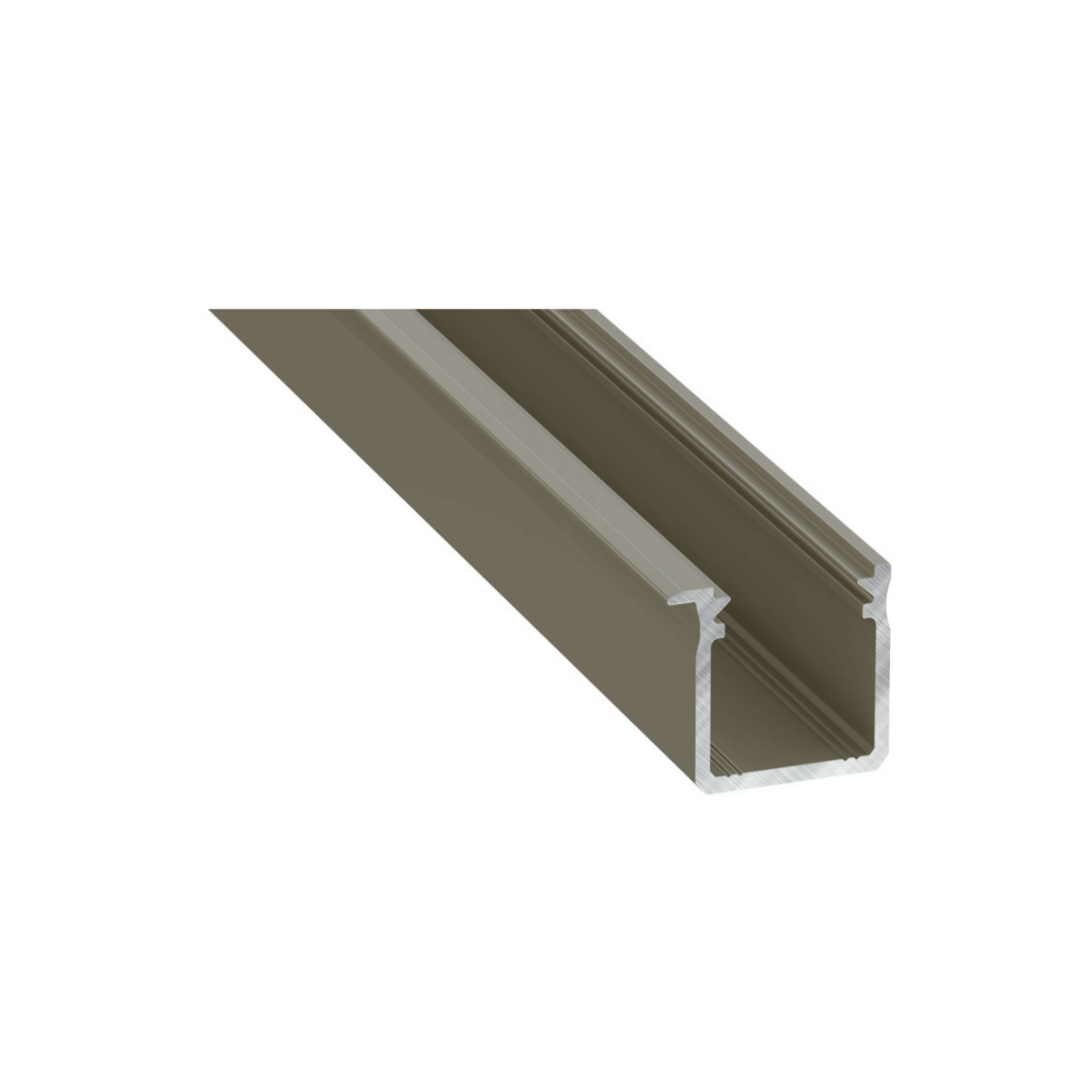 LUMINES - 2,02m - Hliníkový profil LUMINES typ J - drážkový - eloxovaný - nerez (bronz)