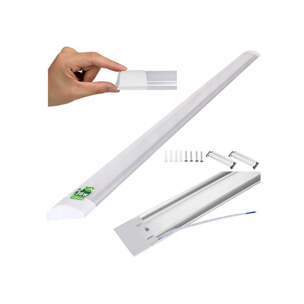 BERGE - Slim LED panel MARS - 36W - 120cm - IP20 - 230V - neutrálna biela / 4500°K - biely