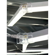 BERGE - LED stropné svietidlo HEXAGON - 310W - 216 x 290cm - IP44 - 230V - studená biela / 6500°K - biele