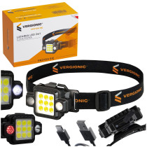 VERGIONIC - LED čelovka / svietidlo 2v1 - 5W - USB-C