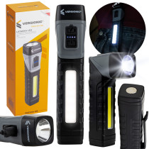 VERGIONIC - LED ručné svietidlo s otočnou hlavou - 2W - IP63 - USB-C