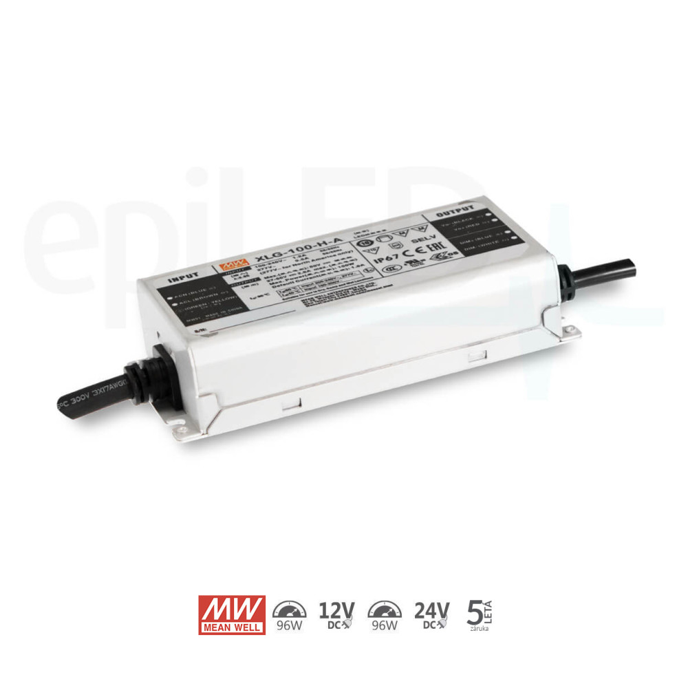 Mean Well - Napájací zdroj typ XLG-100-12-A – 96W - 8A - 12V DC