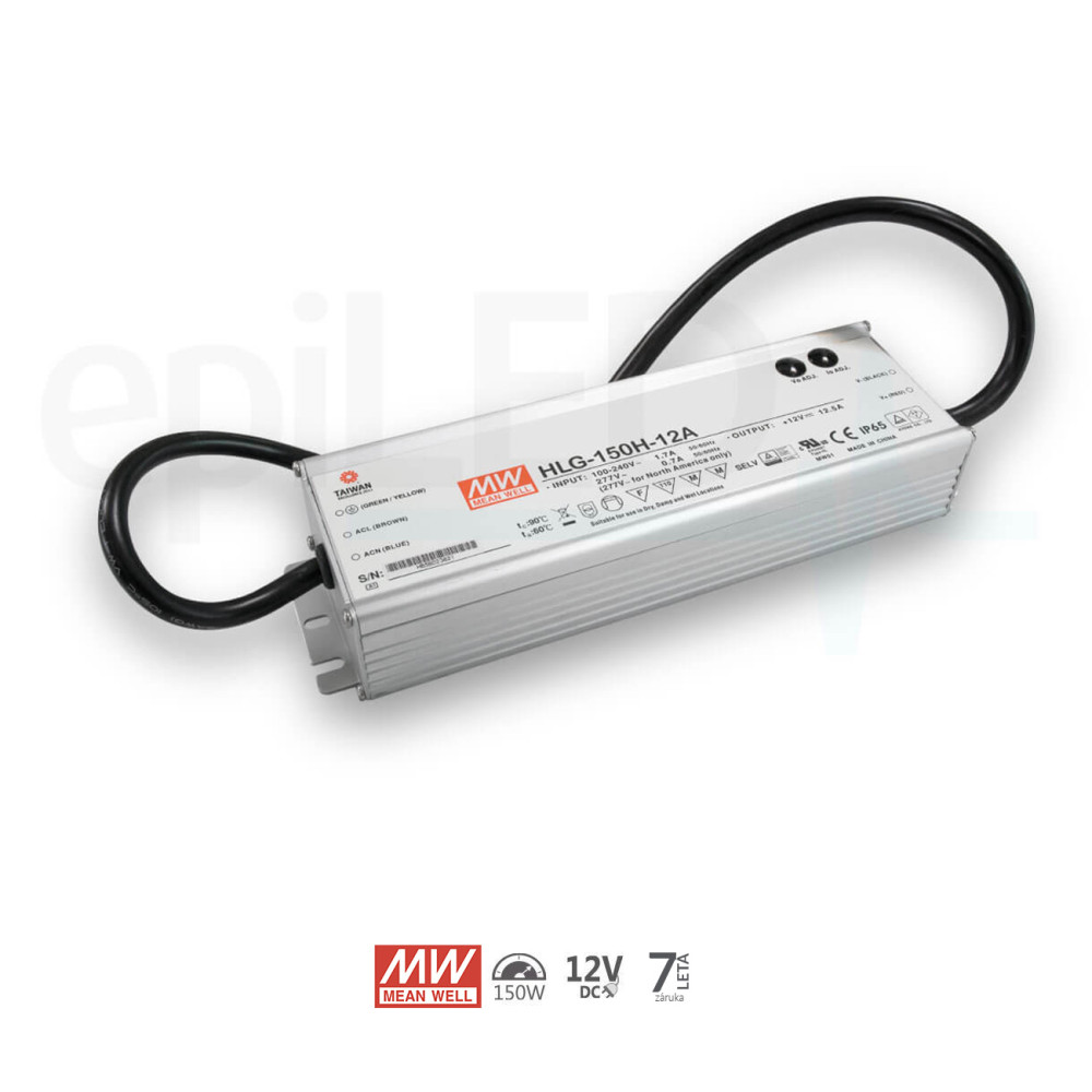 Mean Well - Napájací zdroj typ HLG-150H-12 - 150W - 12,5A - 12V DC
