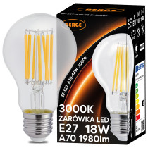 BERGE SADA 6x LED žiarovka E27 18W 1980lm 3000K  - tepla biela