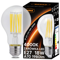 BERGE SADA 6x LED žiarovka E27 18W 1980lm 4000K - neutrálna biela