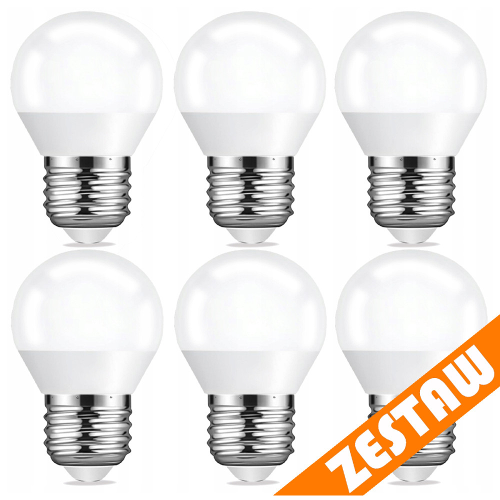 BERGE SADA 6x LED žiarovka E27 8W 700lm 4000K G45 guľatá - neutrálna biela