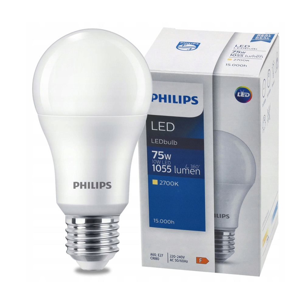 BERGE LED žiarovka E27 PHILIPS 10W 1055lm 2700K A60 - tepla biela