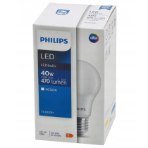 BERGE LED žiarovka E27 PHILIPS 4,9W 470lm 4000k - neutrálna biela