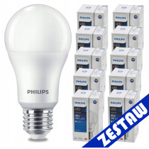 BERGE SADA 10 KS LED žiaroviek PHILIPS E27 4,9W 470 lm - tepla biela